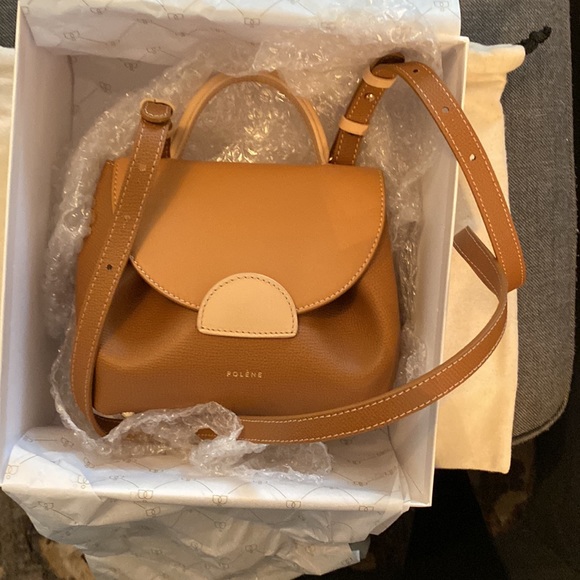 polene Handbags - Polene number un nano, camel trio